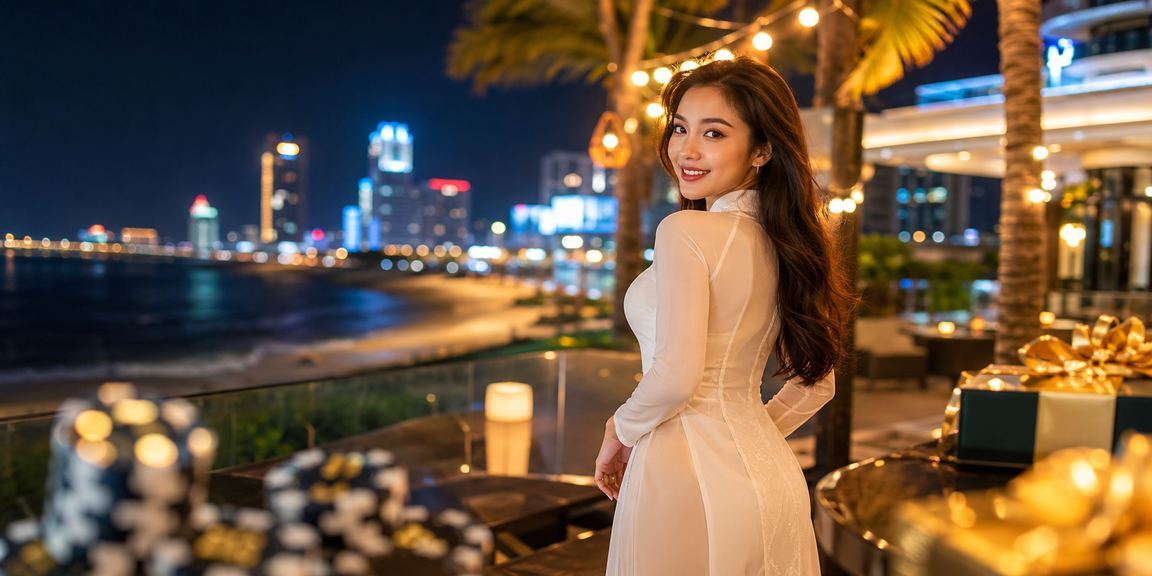 Cô gái áo dài Đà Nẵng sử dụng d07 casino trên điện thoại