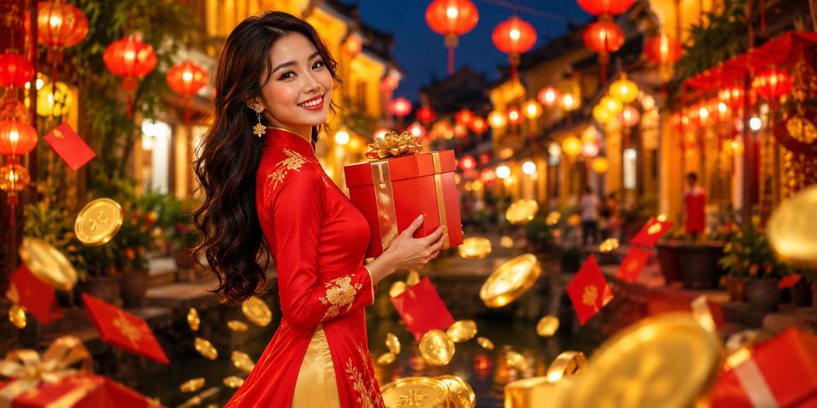 Không khí đèn lồng Hội An và phong bì đỏ may mắn gợi cảm hứng cho người chơi slots d07